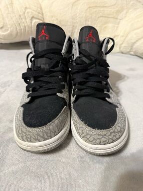 Jordan Kids' Black, Gray & Red High-Top Sneakers